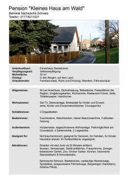 Info PDF - Pension "Kleines Haus am Wald"