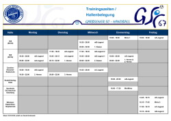 GSC-Trainingszeiten
