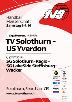 SG Solothurn-Regio - TV Solothurn Handball