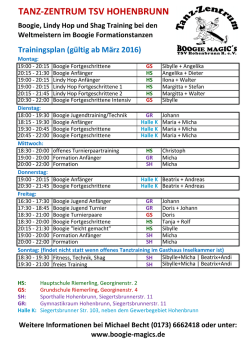 Trainingsplan