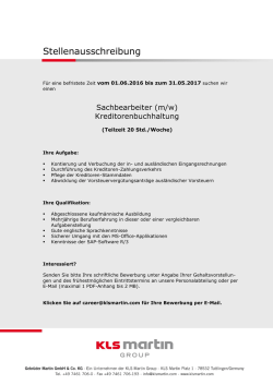 Interne Stellenausschreibung