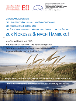 Exkursion zur Nordsee und nach Hamburg