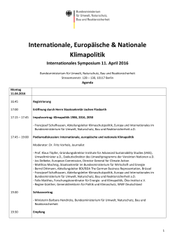 Agenda des internationalen Symposiums