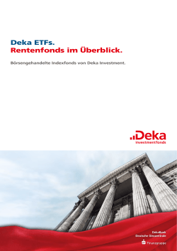 Factsheets aller Renten-ETFs PDF