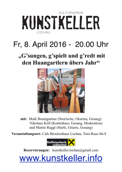2016 Plakat Huangartler - Lebenshilfe Vorarlberg