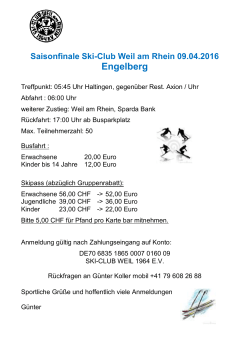 Saisonfinale Engelberg 9 April 2016 - Ski