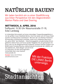 NAT&Uuml;RLICH BAUEN?