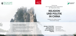 religion und politik in china - Religionswissenschaft