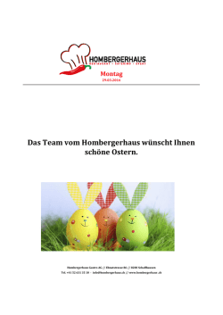 Montag - Hombergerhaus