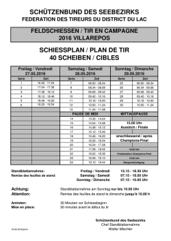 Horaires 300m - Tir en campagne Villarepos