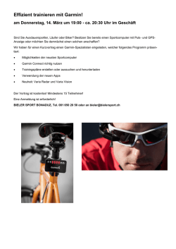 Effizient trainieren mit Garmin!