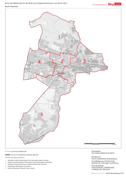 Bezirk Spandau Karte der Wahlkreise für die Wahl zum