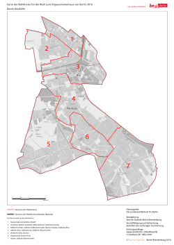 Bezirk Neukölln Karte der Wahlkreise für die Wahl zum