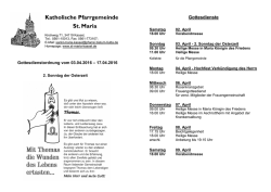 Gottesdienstordnung vom 03.04.2016