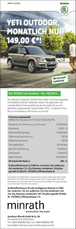 yeti outdoor. monatlich nur 149,00