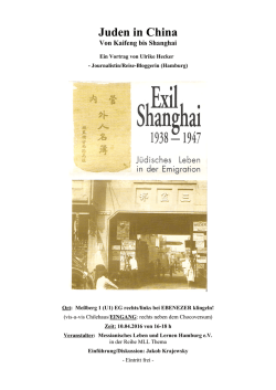 Juden in China - Bambooblog Hamburg