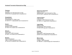 Adressliste Vorstand - Turnverein Küssnacht
