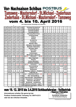 Nachsaisonfahrplan Katschberg 04.04.