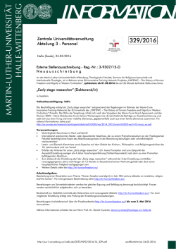 information - Zentrale Universit&auml;tsverwaltung - Martin
