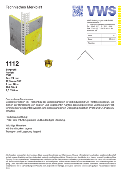 Technisches Merkblatt - VWS Befestigungstechnik GmbH