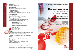 PROGRAMM - Österreichische Sepsis
