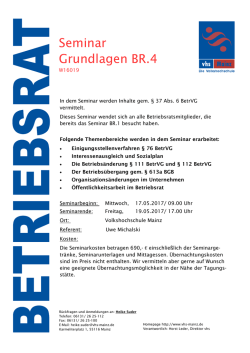 infos - Seminare Betriebsrat