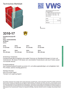 Technisches Merkblatt - VWS Befestigungstechnik GmbH