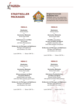 STADTKELLER PACKAGES