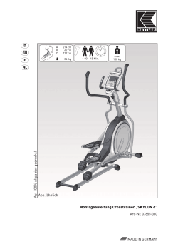 Montageanleitung Kettler Skylon 6 Crosstrainer