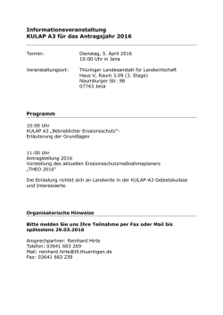 Informationsveranstaltung KULAP A3 für das Antragsjahr 2016