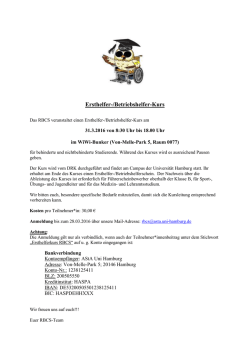 Ersthelfer-/Betriebshelfer-Kurs - RBCS