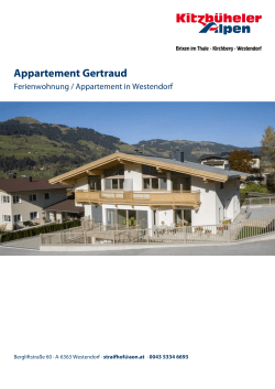 Appartement Gertraud in Westendorf