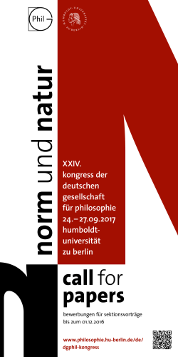 Plakat - Deutsche Gesellschaft für Philosophie eV