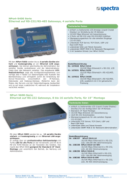 NPort 5600-Serie Ethernet auf RS-232 Gateways, 8 bis 16 serielle