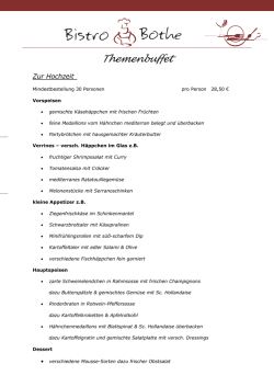 Hochzeit - Bistro Bothe