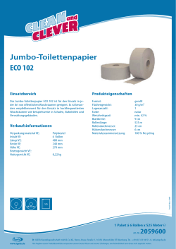 Jumbo-Toilettenpapier ECO 102