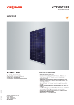 VITOVOLT 300 Datenblatt