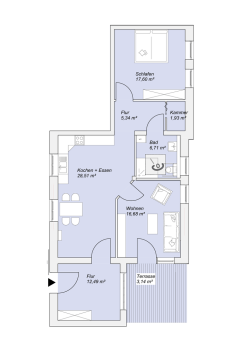 Grundriss der Wohnung