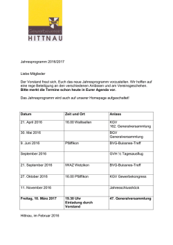Jahresprogramm - Der Gewerbeverein Hittnau