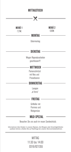 Men&uuml;plan als PDF-Download