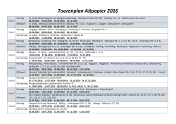 Tourenplan Altpapier 2016