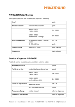 H-POWER Notfall Service Service d`urgence H