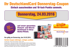 Ihr DeutschlandCard Donnerstag-Coupon