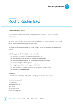 Info Ausbildung Koch am KSA