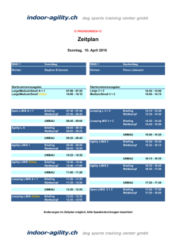 Zeitplan - indoor