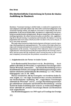 Die &uuml;berbetriebliche Unterweisung im System der