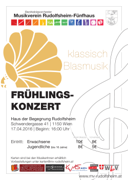frühlings- konzert - Musikverein Rudolfsheim