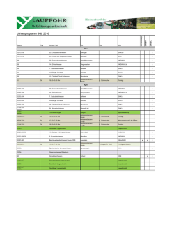 Jahresprogramm 2016 - SG