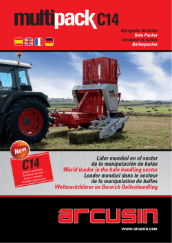 Information technique du groupeur de balles MultiPack C14 ARCUSIN