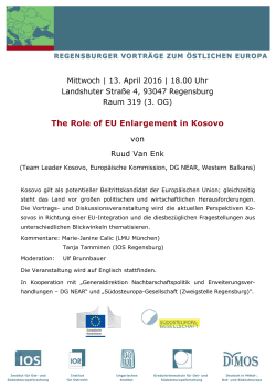 The Role of EU Enlargement in Kosovo - Südosteuropa